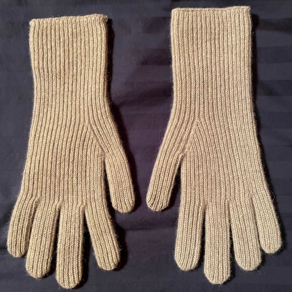 Martha Stewart Beige Cashmere Winter Gloves NWOT
